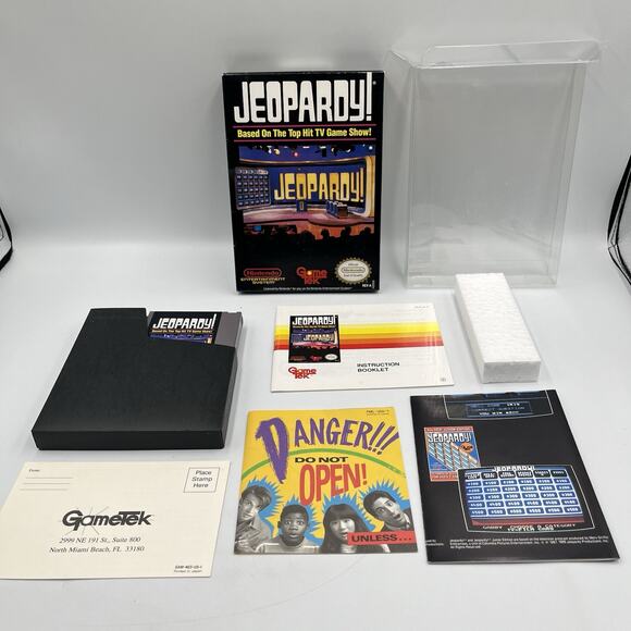 Jeopardy! Nintendo Entertainment System 1988 NES Complete w/Manual Near Mint - Picture 1 of 16